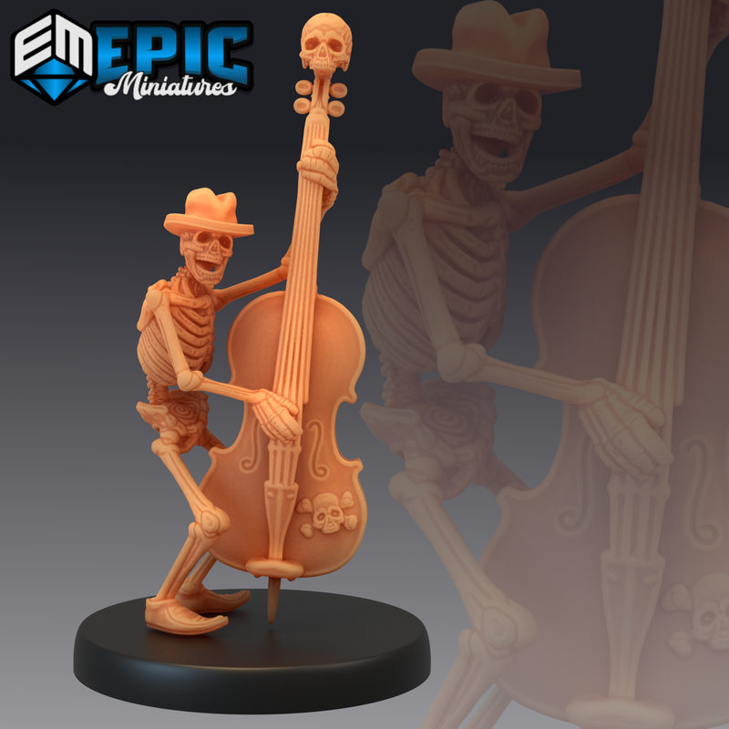 Skeleton Musician 3D-printed model