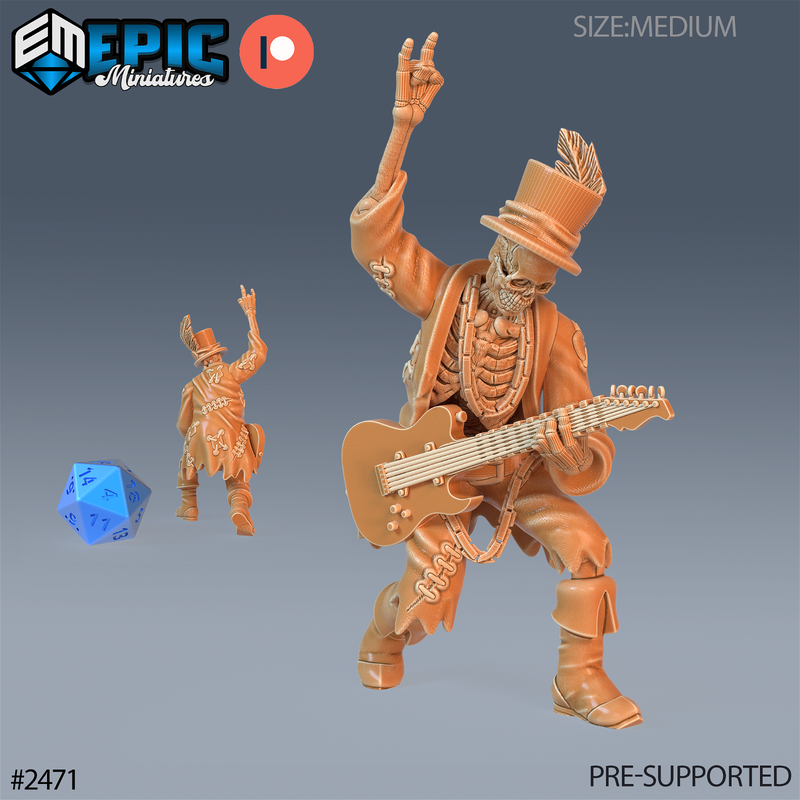 Skeleton Musician 3D-printed model