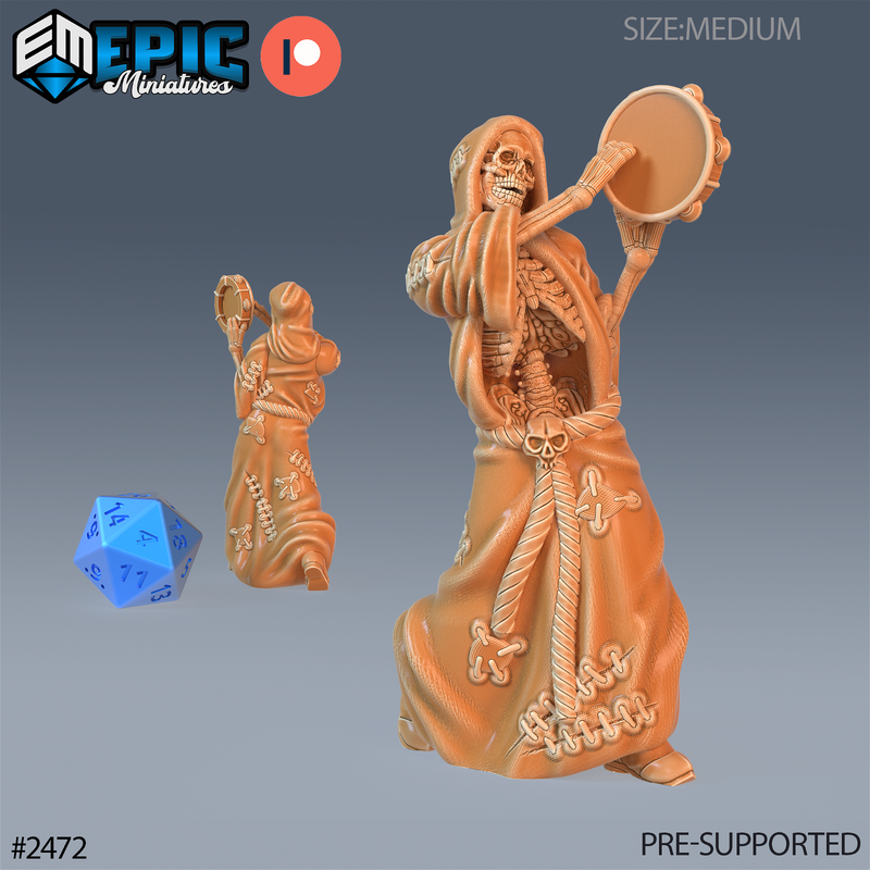 Skeleton Musician 3D-printed model