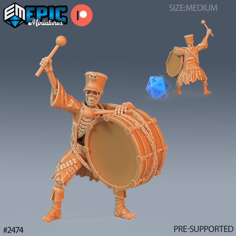 Skeleton Musician 3D-printed model