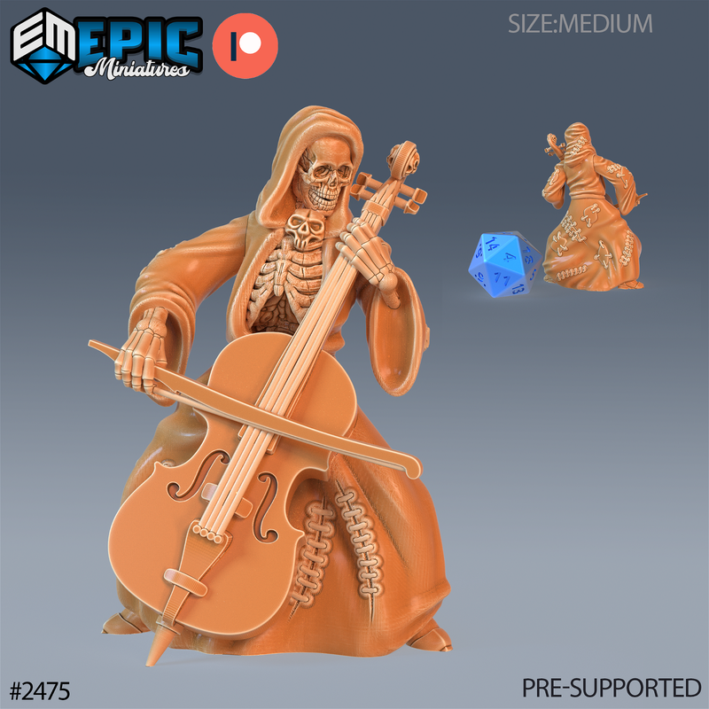 Skeleton Musician 3D-printed model
