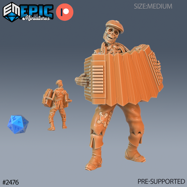 Skeleton Musician - The Printable Dragon
