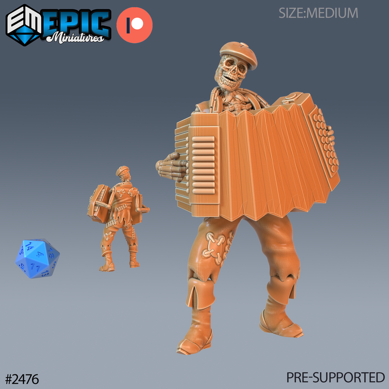 Skeleton Musician 3D-printed model