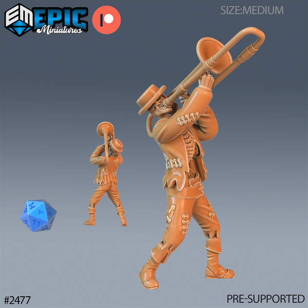 Skeleton Musician 3D-printed model
