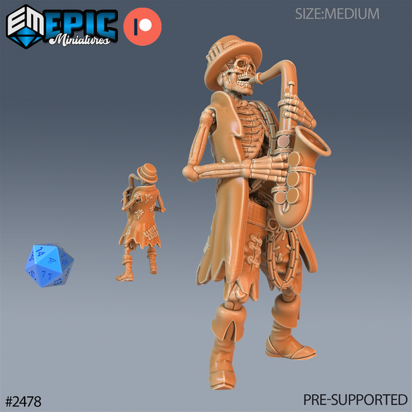 Skeleton Musician 3D-printed model
