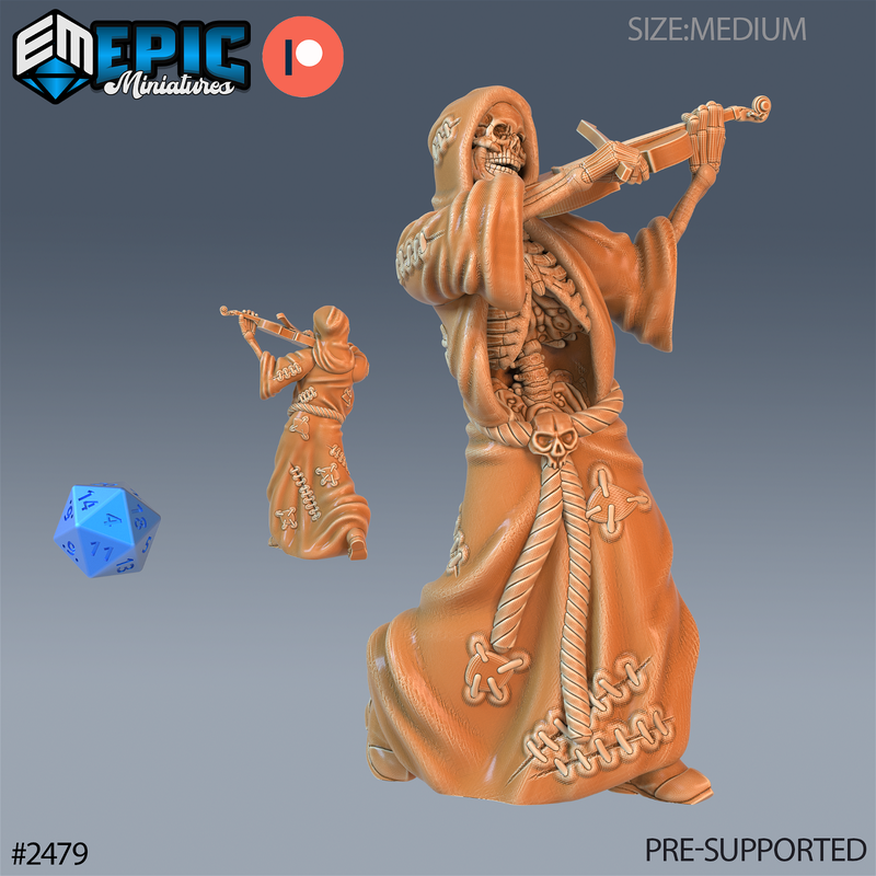 Skeleton Musician 3D-printed model