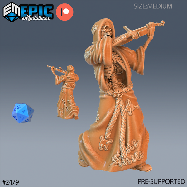 Skeleton Musician 3D-printed model