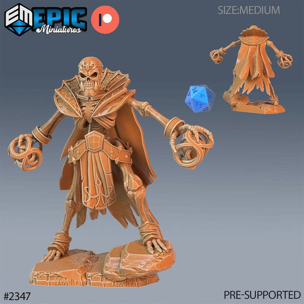 Skeleton Orc Warlock 3D-printed model