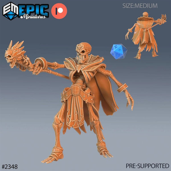 Skeleton Orc Warlock 3D-printed model