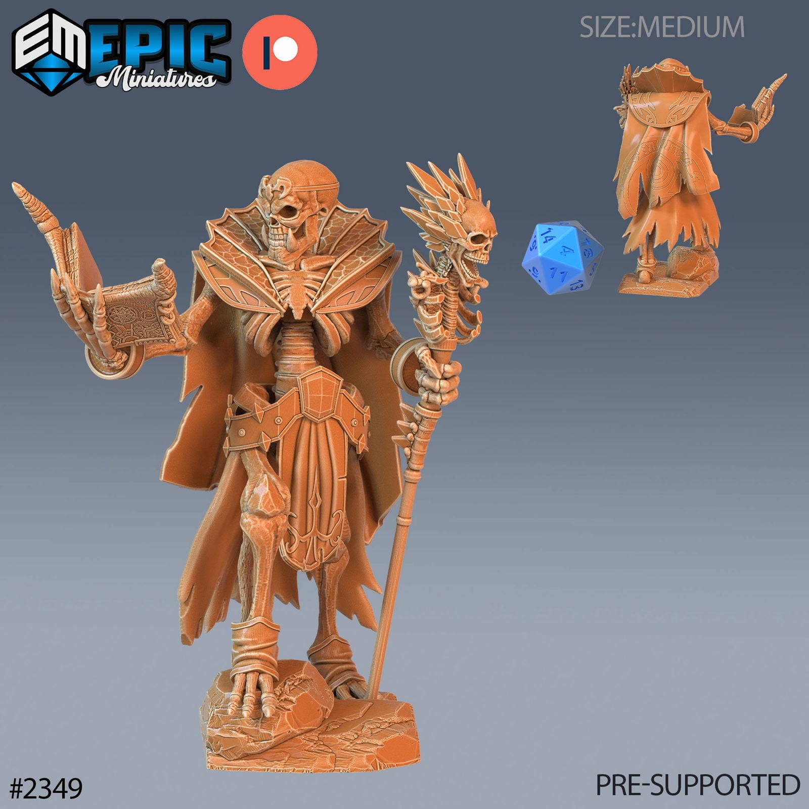 Skeleton Orc Warlock - The Printable Dragon