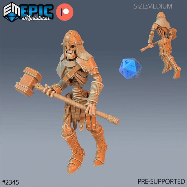 Skeleton Orc Warrior 3D-printed model