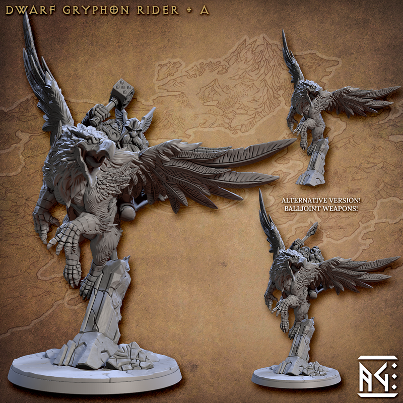 Skutagaard Gryphon Riders 3D-printed model