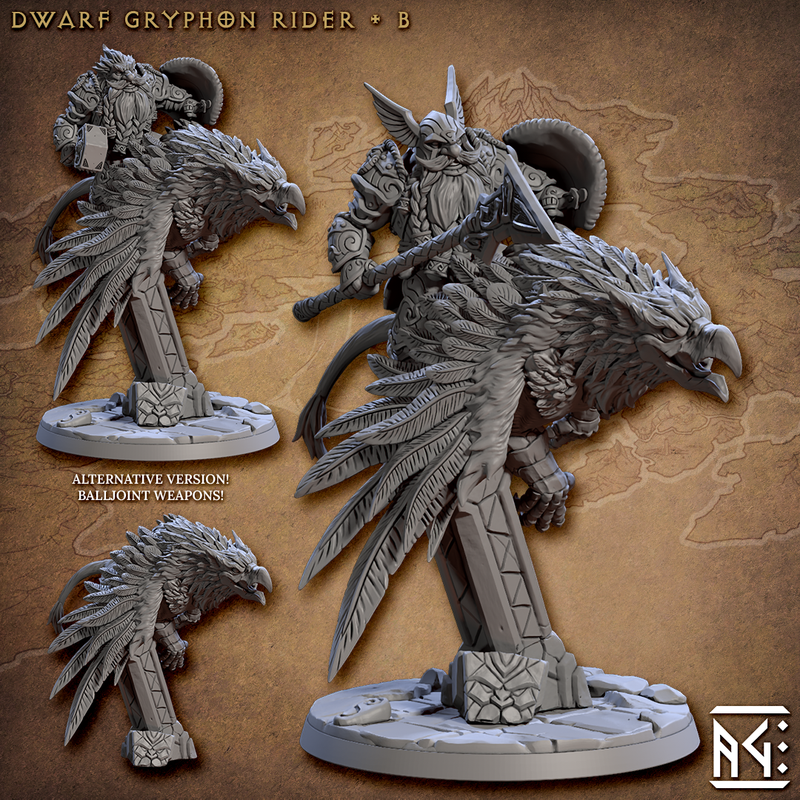 Skutagaard Gryphon Riders 3D-printed model