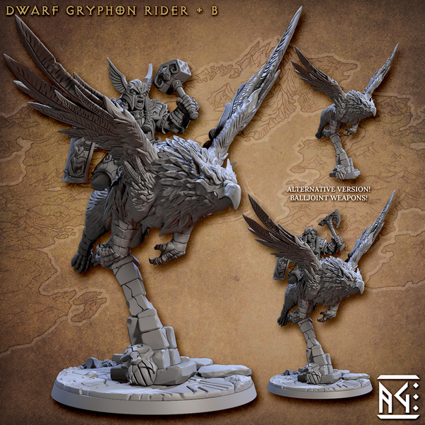 Skutagaard Gryphon Riders 3D-printed model