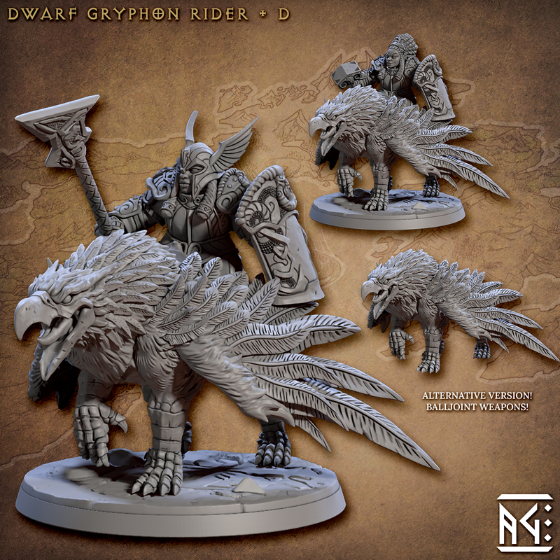 Skutagaard Gryphon Riders 3D-printed model