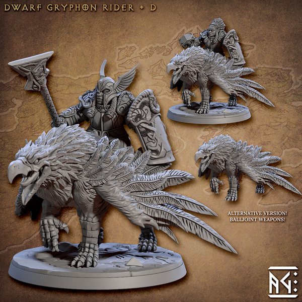 Skutagaard Gryphon Riders 3D-printed model