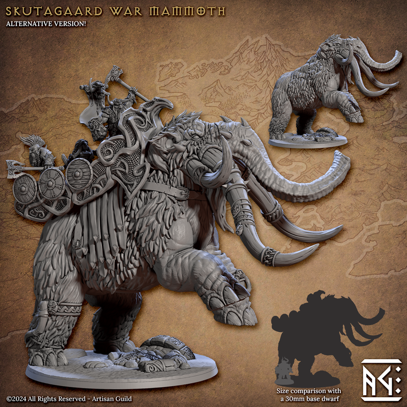 Skutagaard War Mammoth 3D-printed model