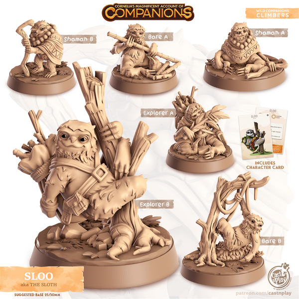 Sloo The Sloth 3D-printed model