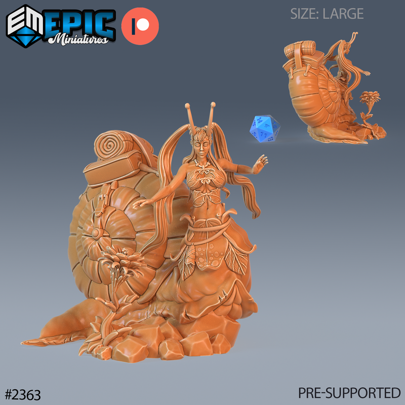 Snail Girl 3D-printed model