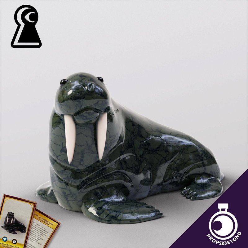 Soapstone Walrus 3D-printed model