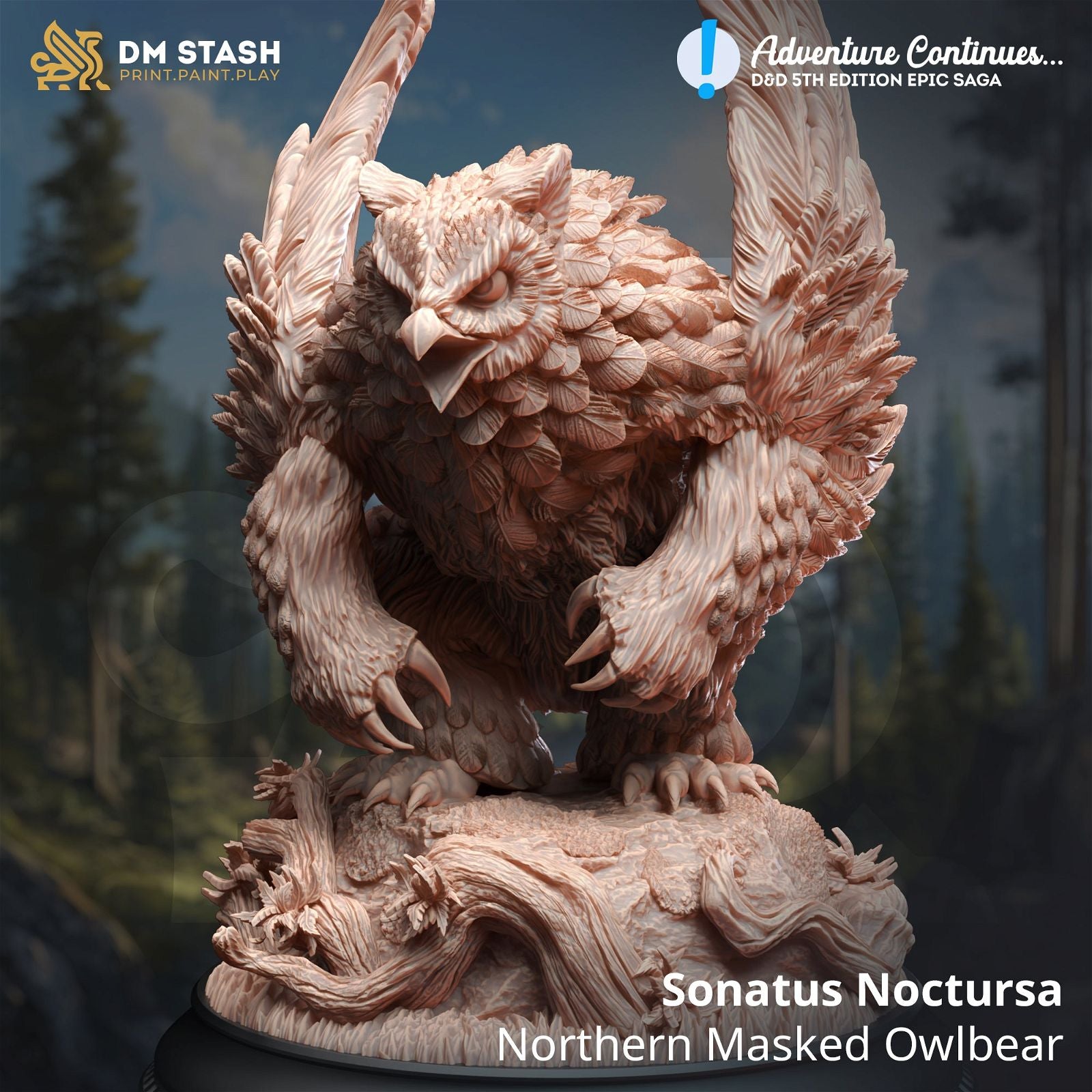 Sonatus Noctursa Northern Masked Owlbear - The Printable Dragon