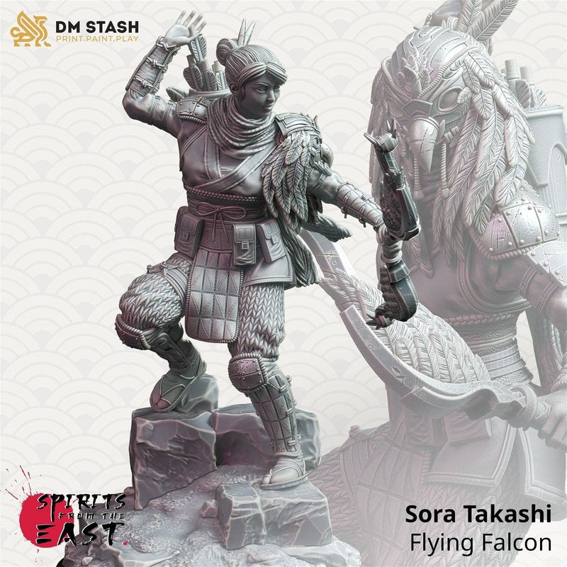 Sora Takashi - Flying Falcon 3D-printed model