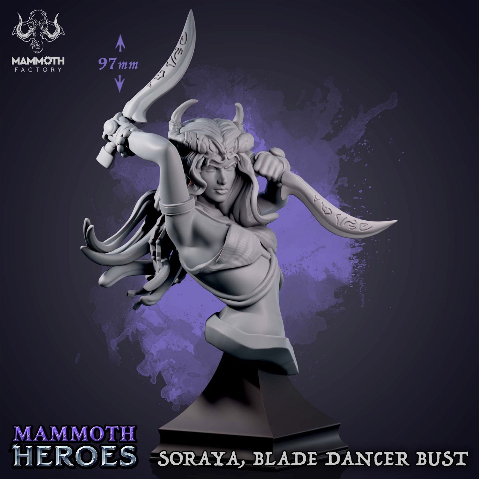 Soraya Blade Dancer Bust - The Printable Dragon