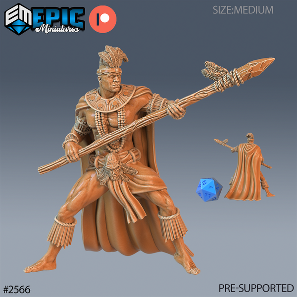 Spear Warrior 3D-printed model