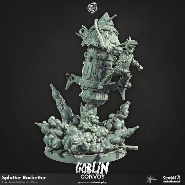 Splatter Rocketter 3D-printed model