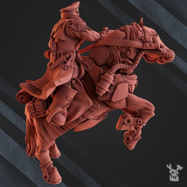 Steamguard Cavalry Lord Commissar 3D-printed model