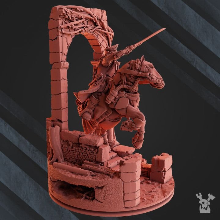 Steamguard Cavalry Lord Commissar 3D-printed model
