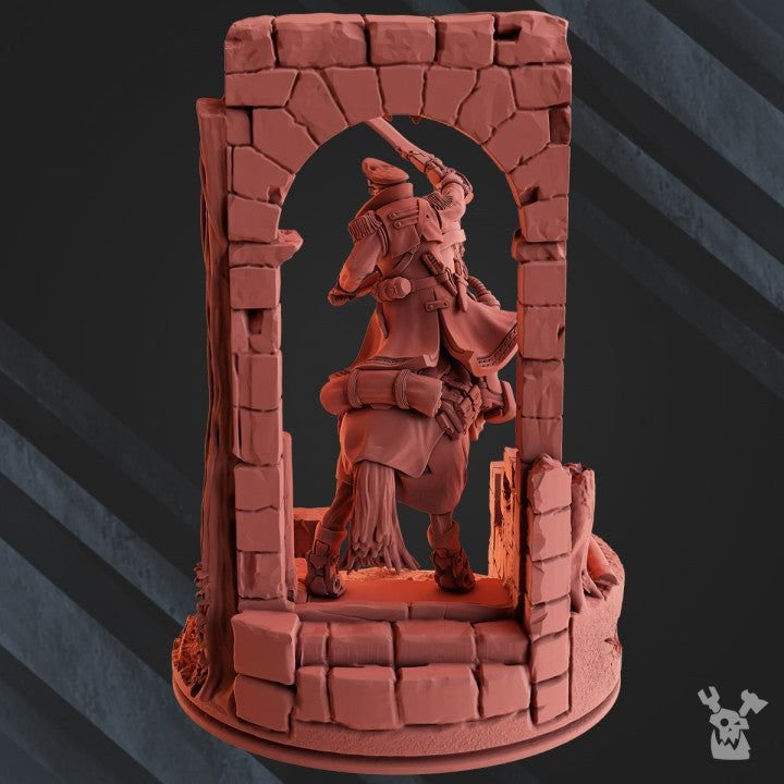 Steamguard Cavalry Lord Commissar 3D-printed model