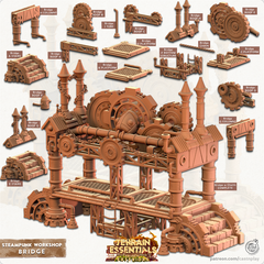 Steampunk Workshop Bridge 3D-printed model