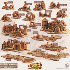 Steampunk Workshop Difficult Terrain And Debris 3D-printed model