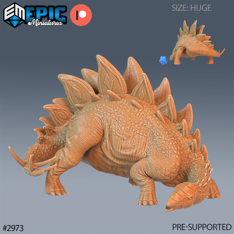 Stegosaurus 3D-printed model