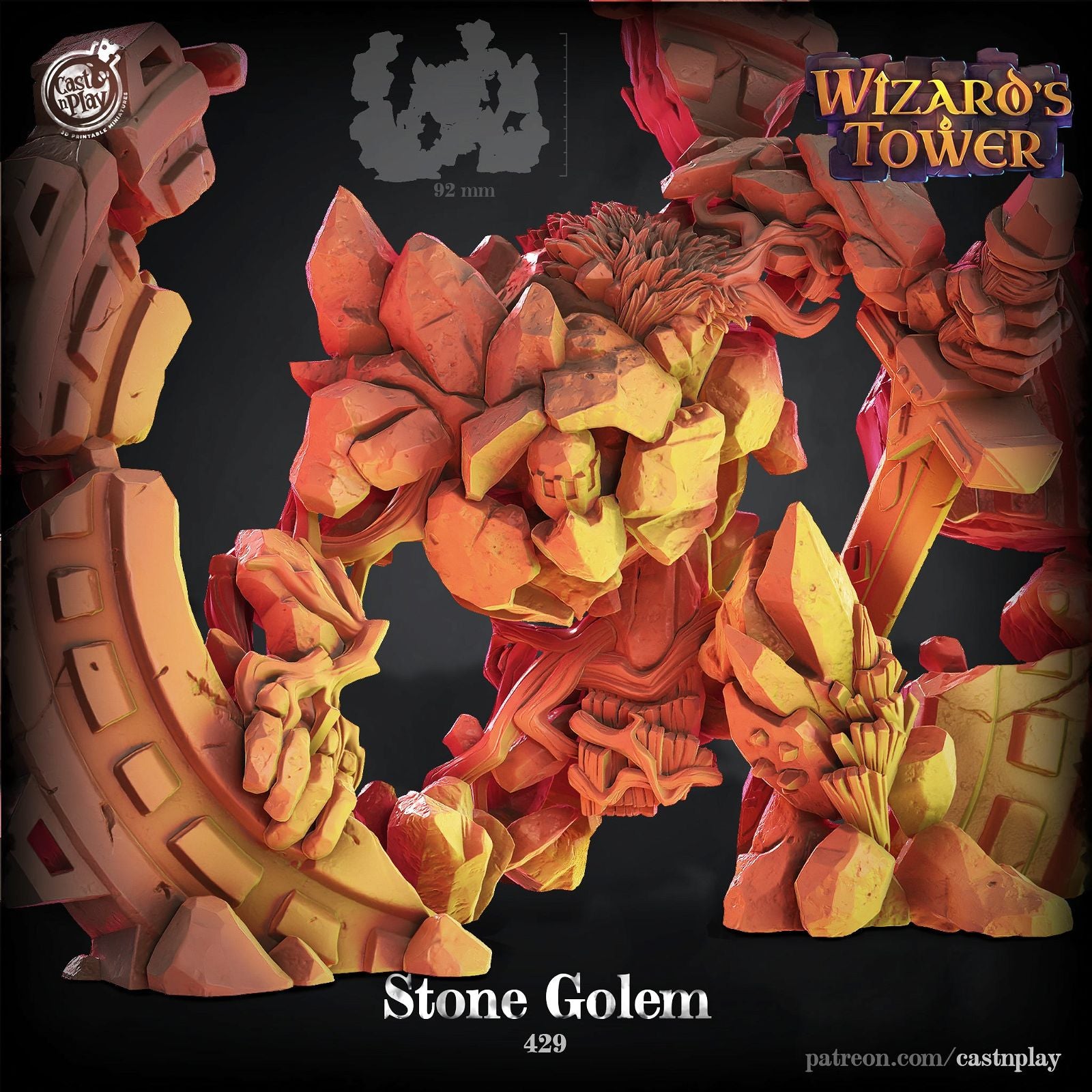 Stone Golem - The Printable Dragon