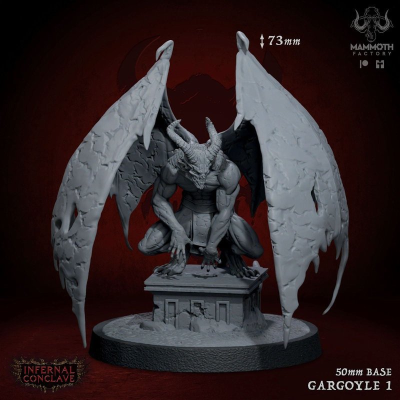 Stonecursed Gargoyles 3D-printed model