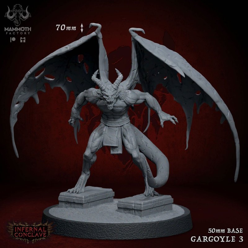 Stonecursed Gargoyles 3D-printed model