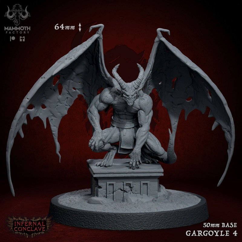 Stonecursed Gargoyles 3D-printed model