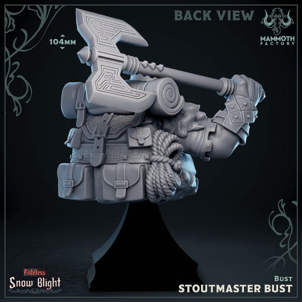 Stoutmaster Bust 3D-printed model