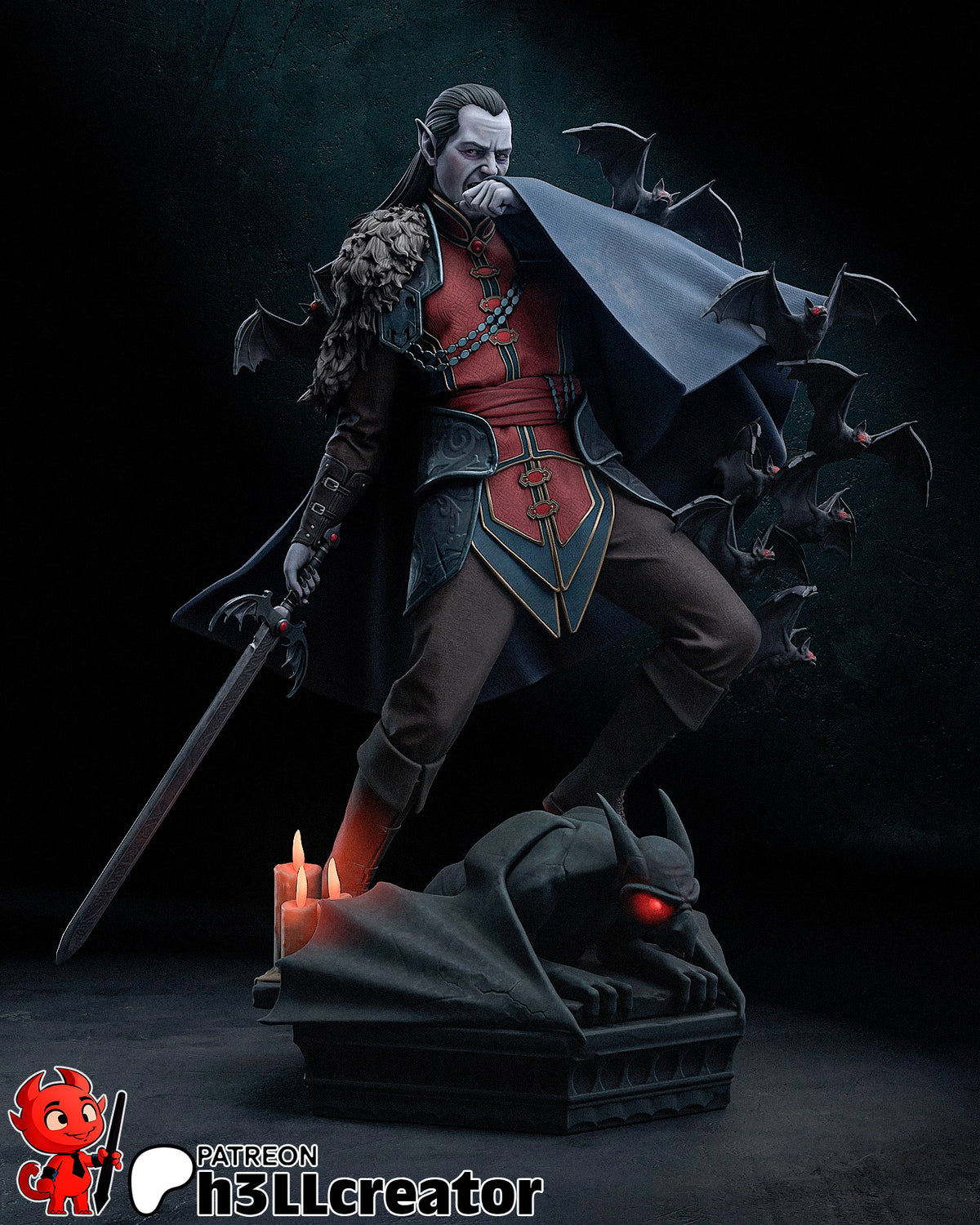 Strahd von Zarovich 3D-printed model