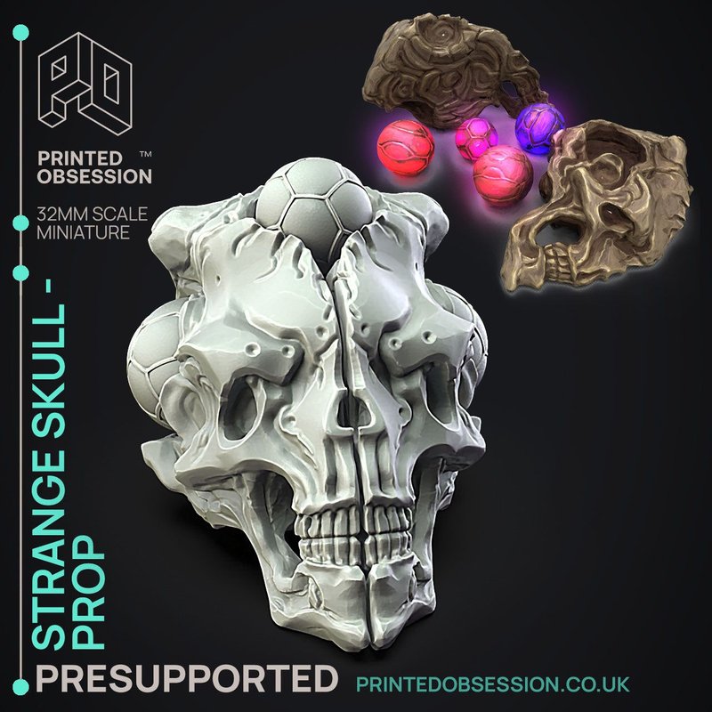 Strange Skull 3D-printed model