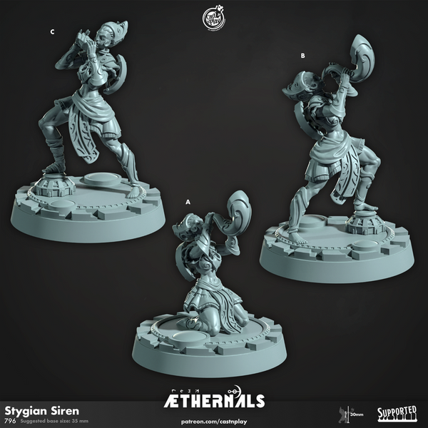 Stygian Siren 3D-printed model