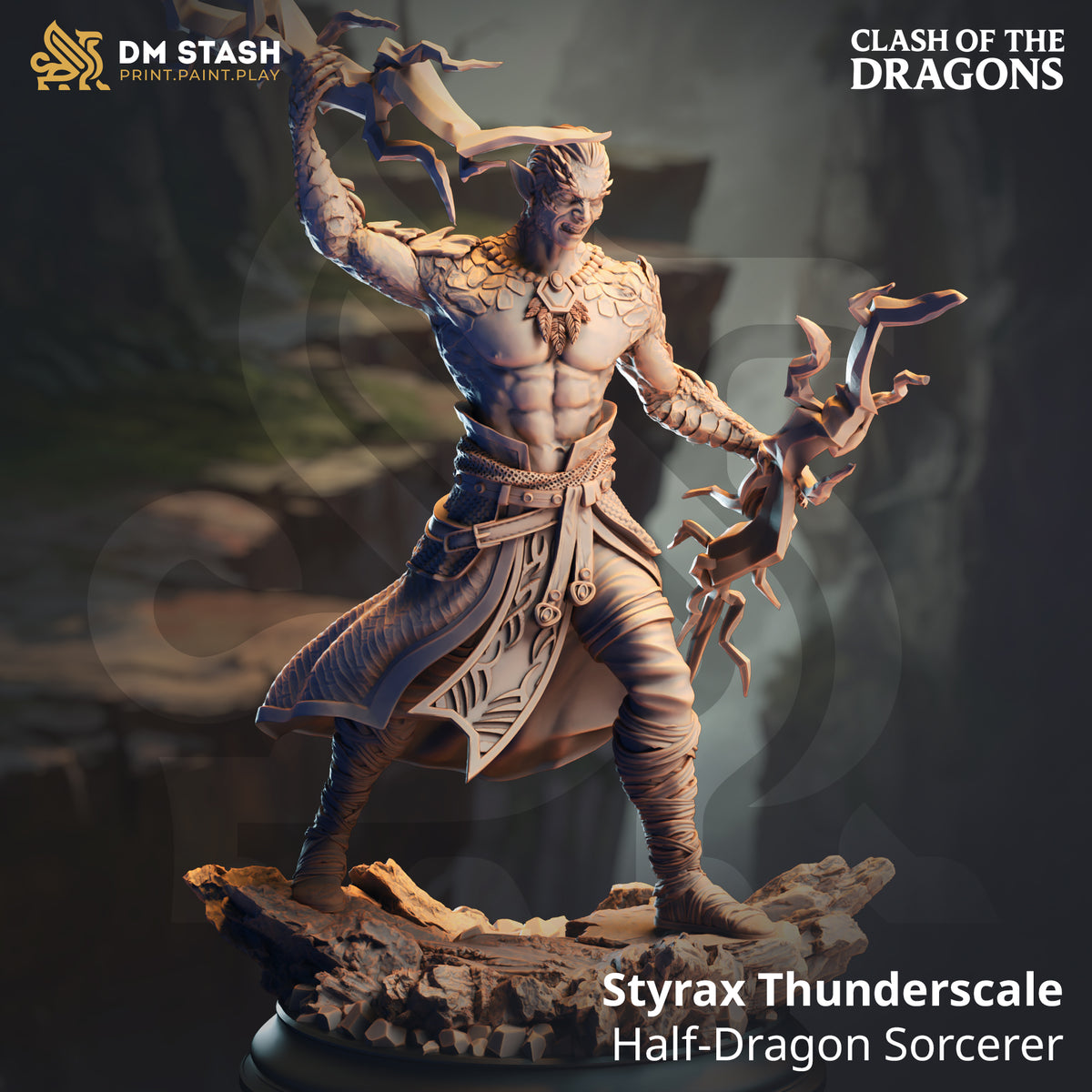 Styrax Thunderscale - Half-Dragon Sorcerer