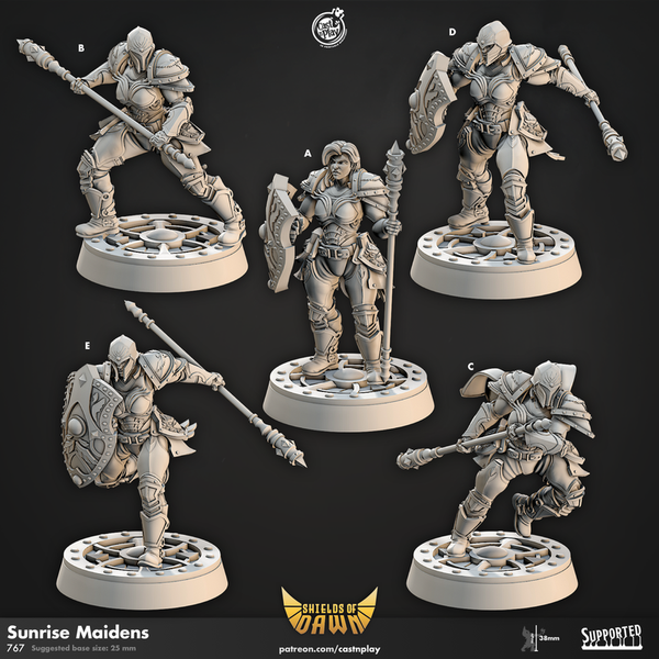 Sunrise Maidens 3D-printed model