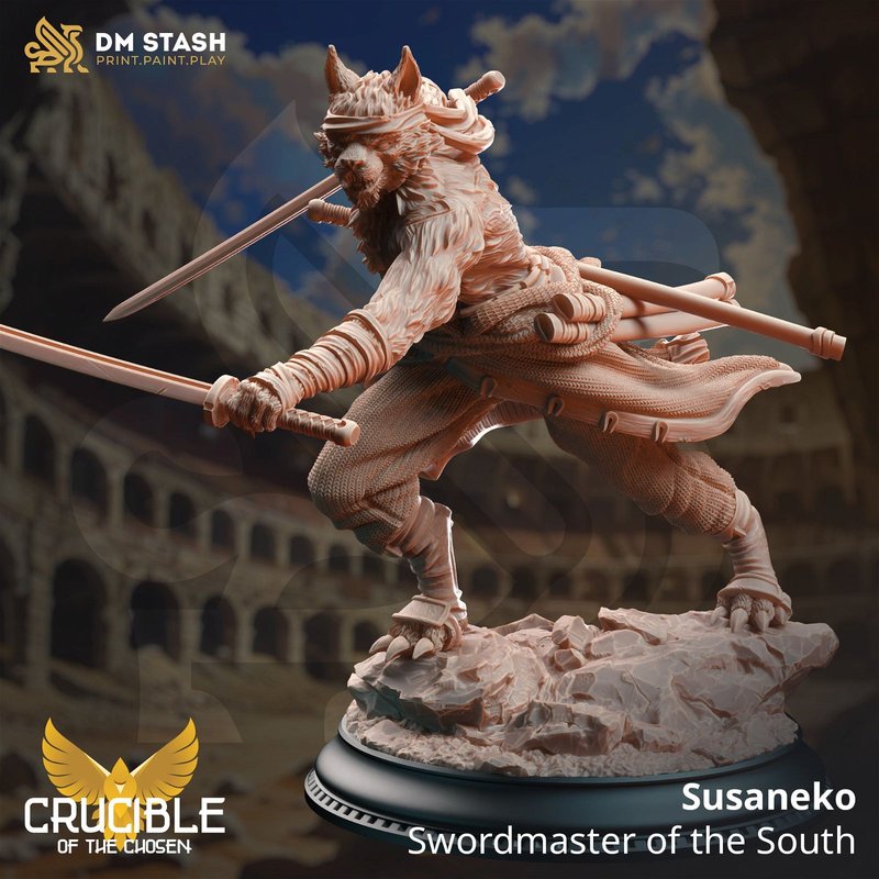 Susaneko - Swordmaster of the South 3D-printed model