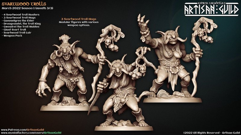 Svartwood Troll Hags 3D-printed model
