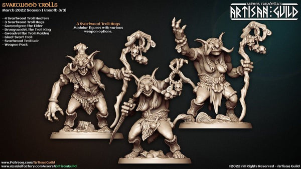Svartwood Troll Hags 3D-printed model