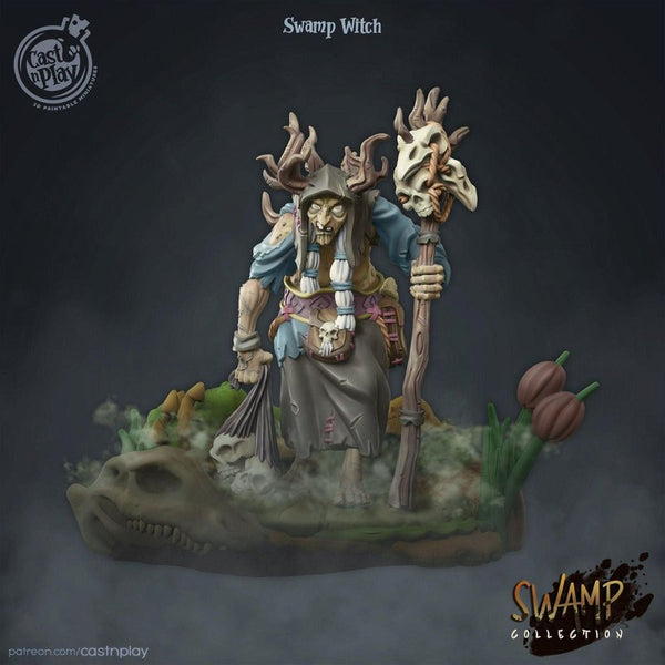 Swamp Witch 3D-printed model