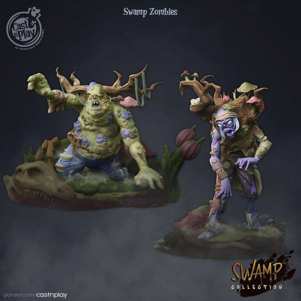 Swamp Zombie 3D-printed model